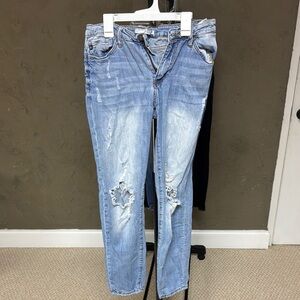 Distressed Light Blue Women's Jeans